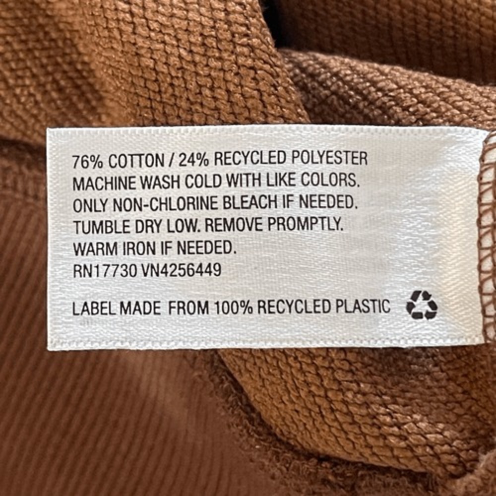 Goodfellow & Co Brown Collared Sweatshirt Recycled Cotton Blend Size M - Picture 8 of 9